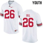 Youth Ohio State Buckeyes #26 Jaelen Gill White Nike NCAA College Football Jersey July LJJ5344HF